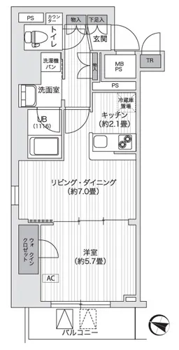 Primal Gotanda - Floor Plan - ["Rectangle", "Font", "Parallel"]