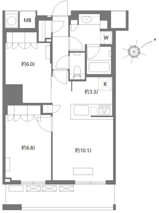 The Park House Nishi-Shinjuku Tower 60 - Floor Plan - ["White", "Plan", "Floor plan"]