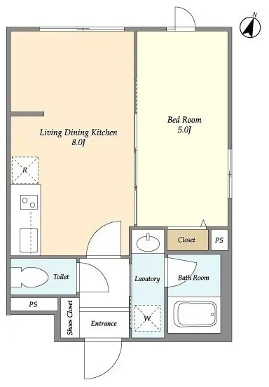 La Douceur Togoshi Ginza - Floor Plan - ["White", "Plan", "Diagram"]