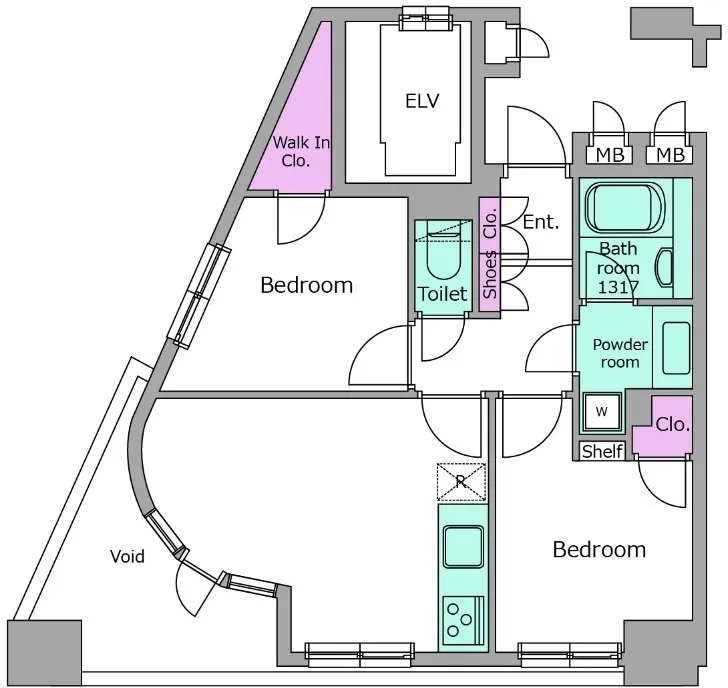 Residia Bunkyo Sengoku 2 - Floor Plan - ["White", "Plan", "Diagram"]