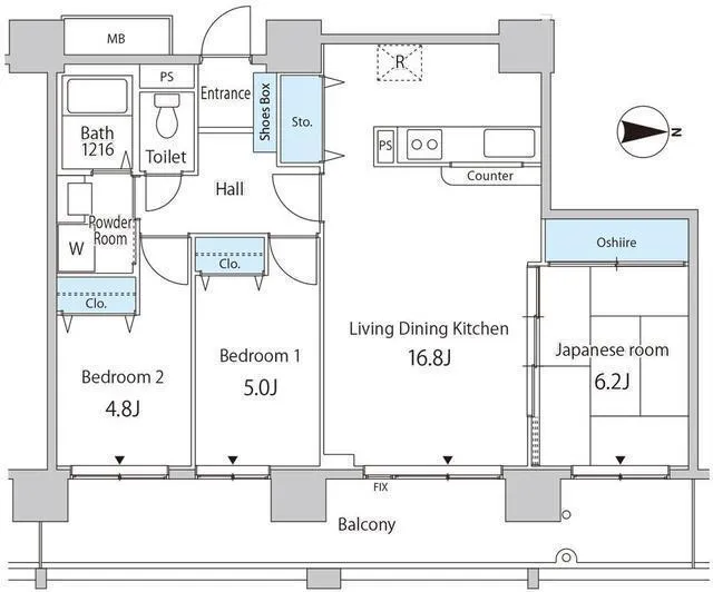 Cerulean Holmes Kachidoki - Floor Plan - ["White", "Diagram", "Plan"]