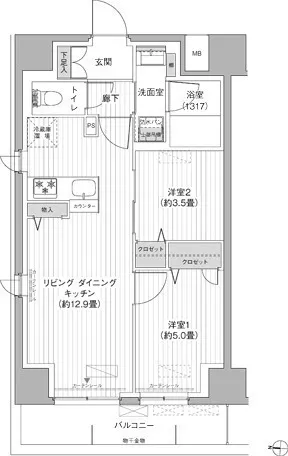 Y's Honjo - Floor Plan - ["Plan", "Floor plan", "Technical drawing"]