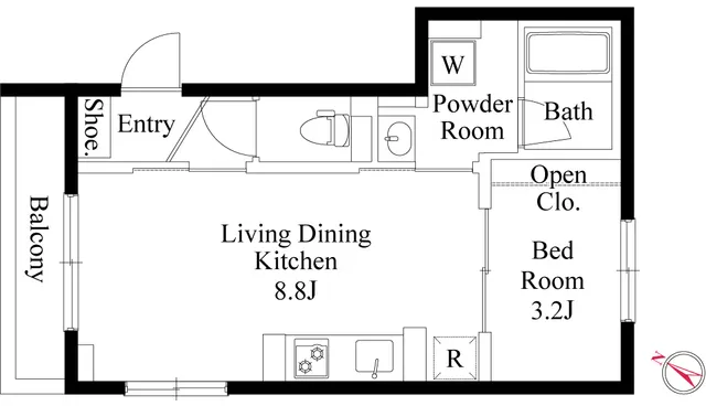 K's Omotesando - Floor Plan - ["White", "Diagram", "Floor plan"]