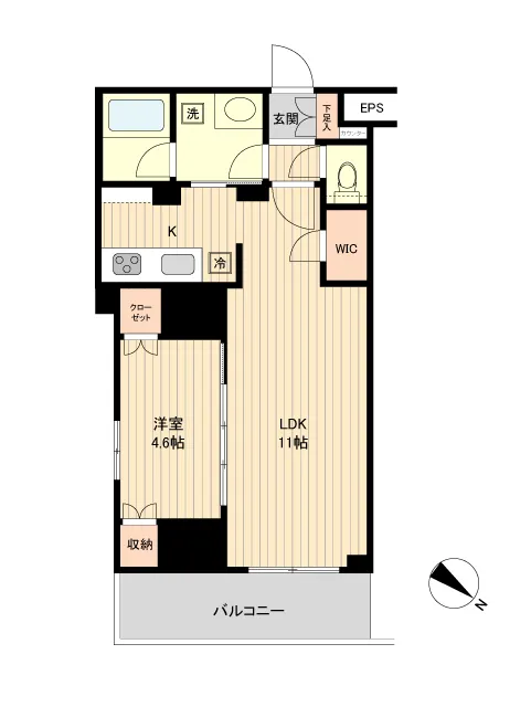 HF Ryogoku Residence - Floor Plan - ["Rectangle", "Font", "Parallel"]