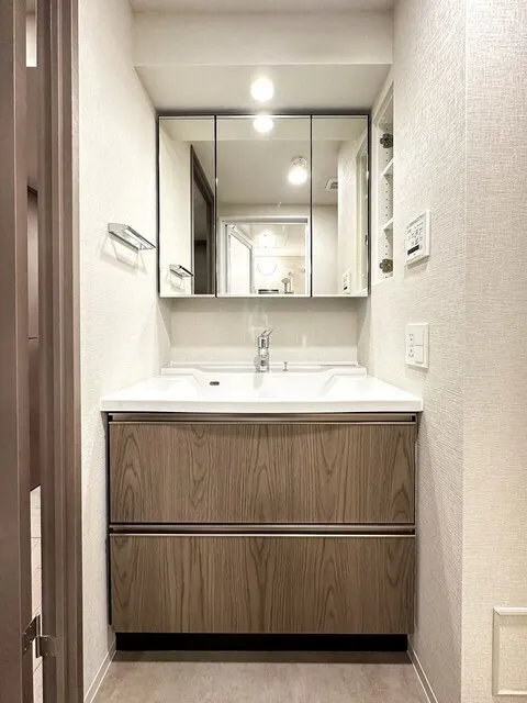 Brookside Residence Kiba - Interior - ["Flooring", "Bathroom cabinet", "Floor"]