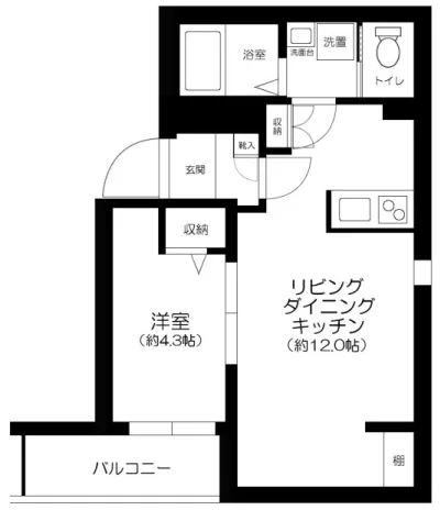 The Residence Nihonbashi - Floor Plan - ["Tile Flooring"]
