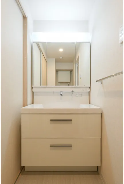 HF Oshiage Residence - Interior - ["Bathroom Sink", "Flooring", "Bathroom cabinet"]