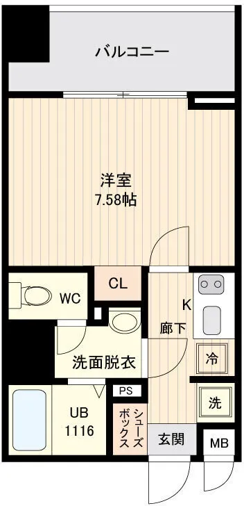 Open Bloom Shinagawa Minami-Oi - Floor Plan - ["Floor", "Apartment", "Tile Flooring"]