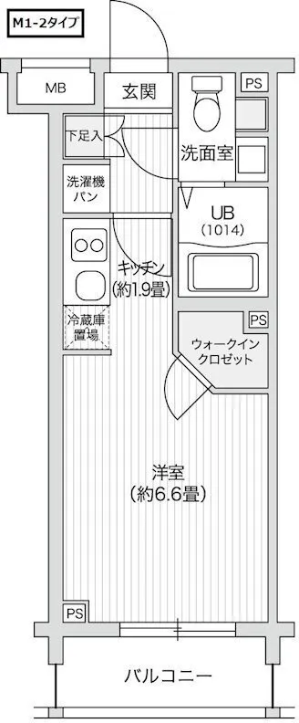 Residia Sasazuka II - Floor Plan - ["Tile Flooring"]
