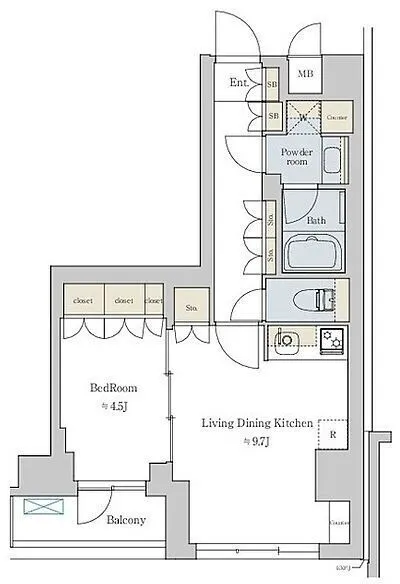 Brillia Ist Bunkyo Rikugien - Floor Plan - ["Wood flooring", "Plan", "Floor plan"]