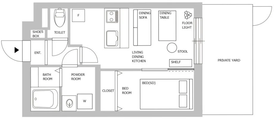 Hmlet Kitashinjuku - Floor Plan - ["White", "Number", "Diagram"]