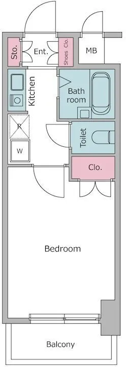 Residia Monzen Nakamachi - Floor Plan - []