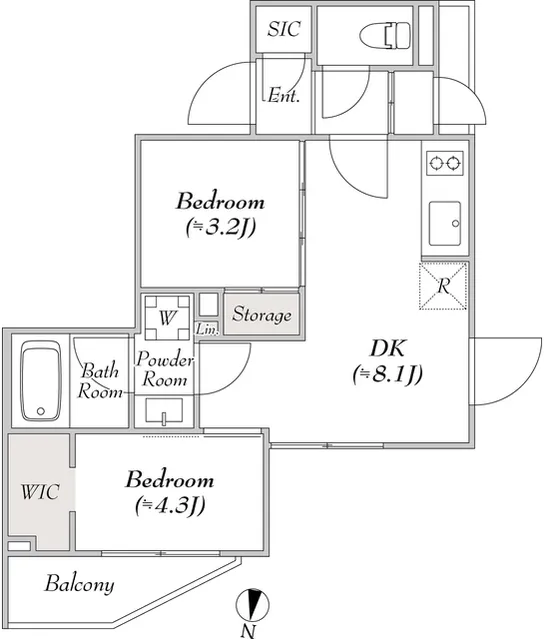 LUMIEC HONCHO EAST - Floor Plan - ["Diagram", "Wood flooring"]