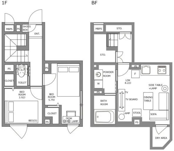 Hmlet Sangenjaya II - Floor Plan - ["White", "Plan", "Floor plan"]