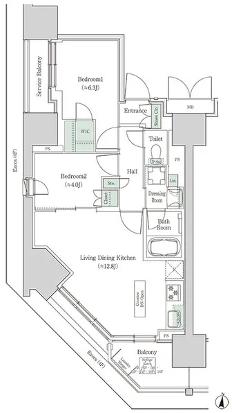 Brookside Residence Kiba - Floor Plan - ["Map", "Plan", "Diagram"]