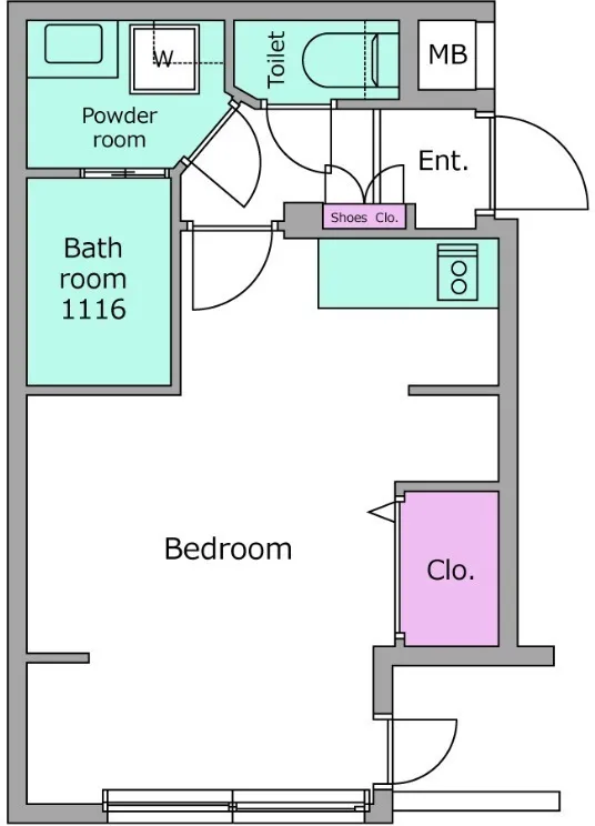 Residia Setagaya Wakabayashi - Floor Plan - ["White", "Diagram", "Plumbing fixture"]