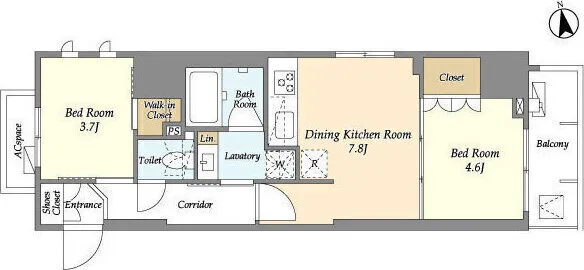 Geoent Asakusa Kaminarimon - Floor Plan - ["Rectangle", "Font", "Parallel"]