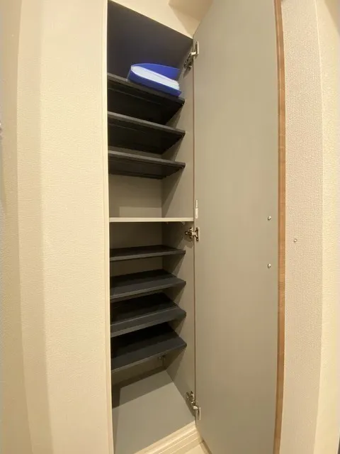HF Shimoakatsuka Residence - Interior - ["Wood", "Shelving", "Shelf"]