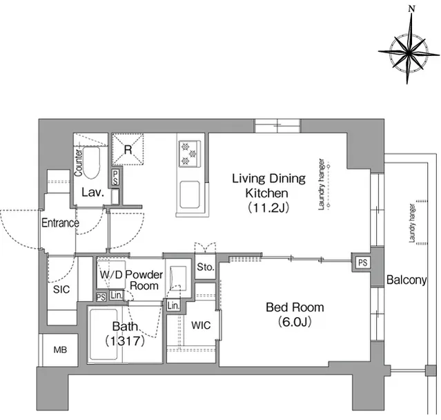 Wellis Urban Sumiyoshi East - Floor Plan - ["White", "Diagram", "Plan"]