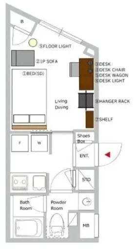 Hmlet Shibuya Ohashi - Floor Plan - []
