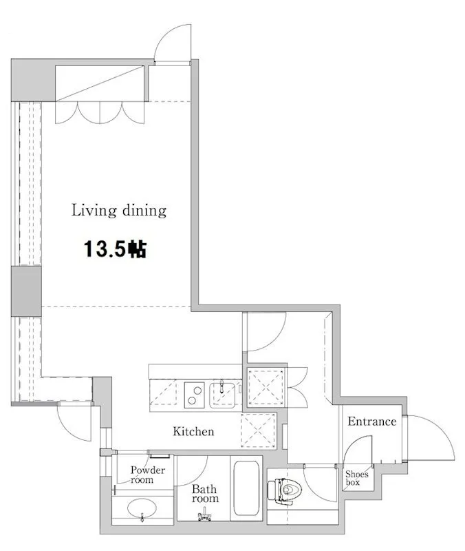 Residia Tower Azabujuban - Floor Plan - ["Rectangle", "Schematic", "Font"]