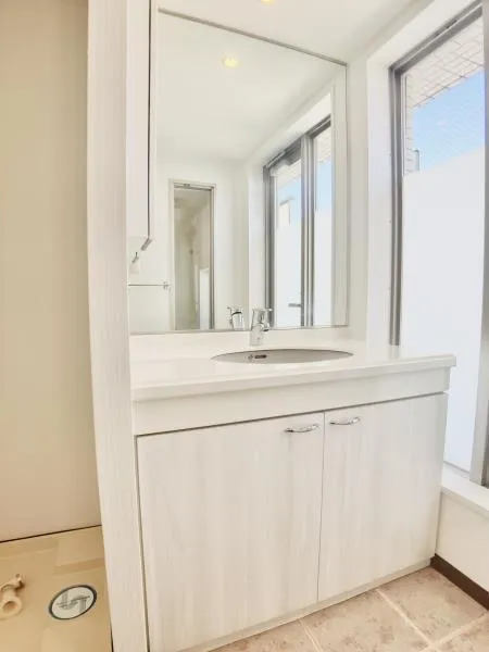 Stage Grande Hongo - Interior - ["Mirror", "Bathroom cabinet", "Tap"]