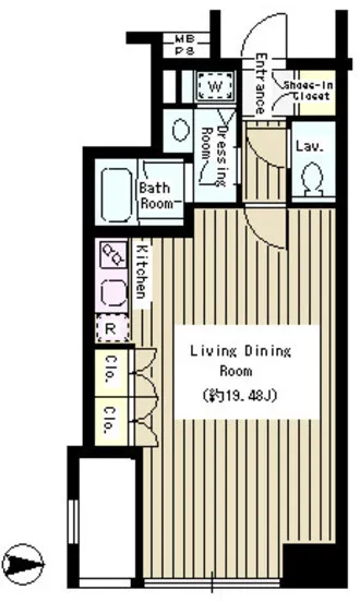 Creare Sakaimachi - Floor Plan - ["Wood flooring"]