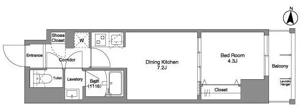 Daffitto Kinshicho - Floor Plan - []