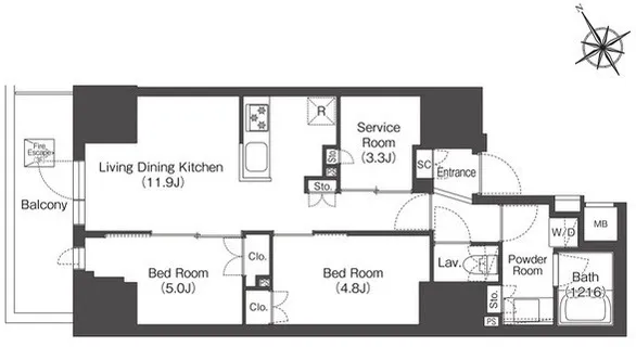 Comforia Liv Itabashi - Floor Plan - ["Diagram", "Floor plan"]