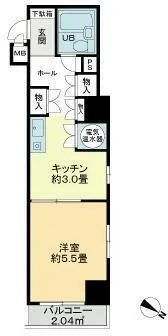 Lions Mansion Hatsudai No. 3 - Floor Plan - ["Rectangle", "Font", "Parallel"]