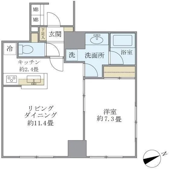 KDX Residence Akihabara - Floor Plan - ["White", "Diagram", "Plan"]