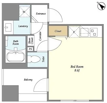 Uniden Hatchobori Residence - Floor Plan - ["White"]