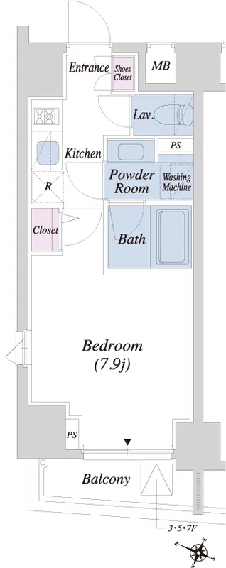 THEATER COURT HONKOMAGOME - Floor Plan - ["White"]