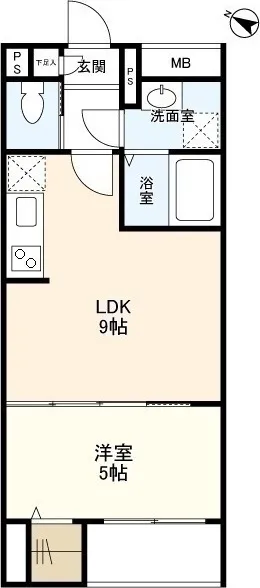 Well Square Ism Hatsudai - Floor Plan - ["Rectangle", "Parallel", "Font"]