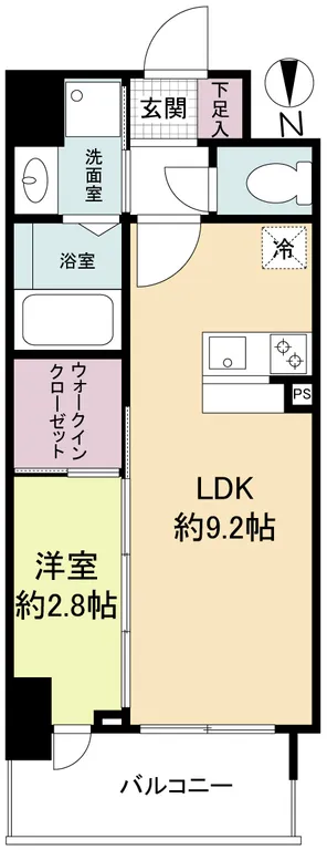 Serenite Tanimachi 4-Chome Arie - Floor Plan - ["Apartment", "Tile Flooring"]