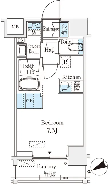 Belle Face Hatchobori West - Floor Plan - ["Rectangle", "Font", "Parallel"]