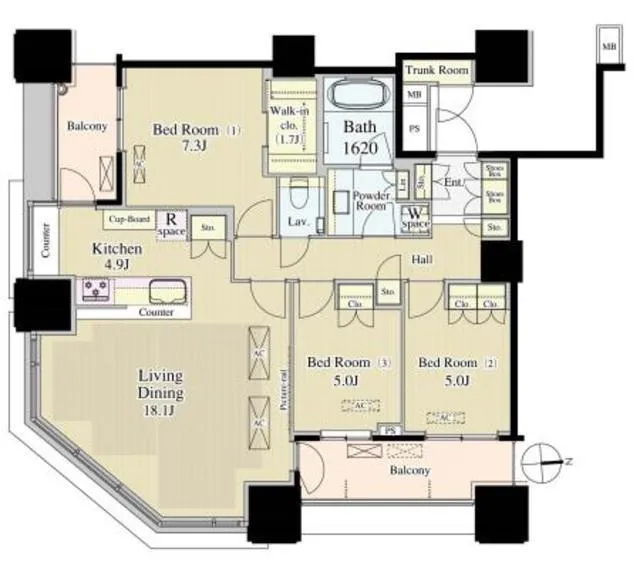 Park City Osaki The Tower - Floor Plan - ["Floor plan", "Plan", "Drawing"]