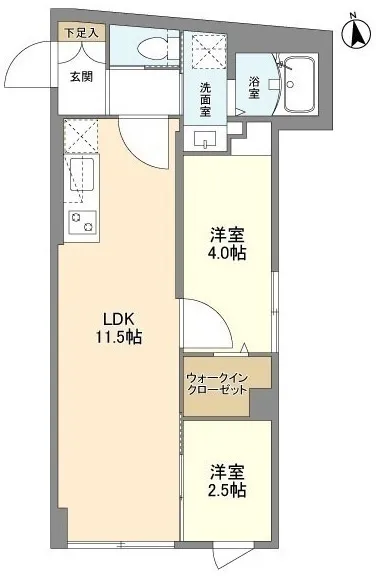 Well Square Gakugei Daigaku II - Floor Plan - ["Tile Flooring", "Wood flooring"]