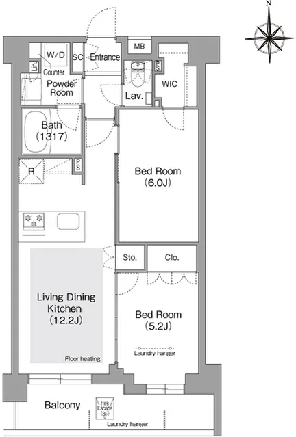 Comforia Liv Bunkyo Gokokuji - Floor Plan - ["Diagram", "Plan", "Floor plan"]