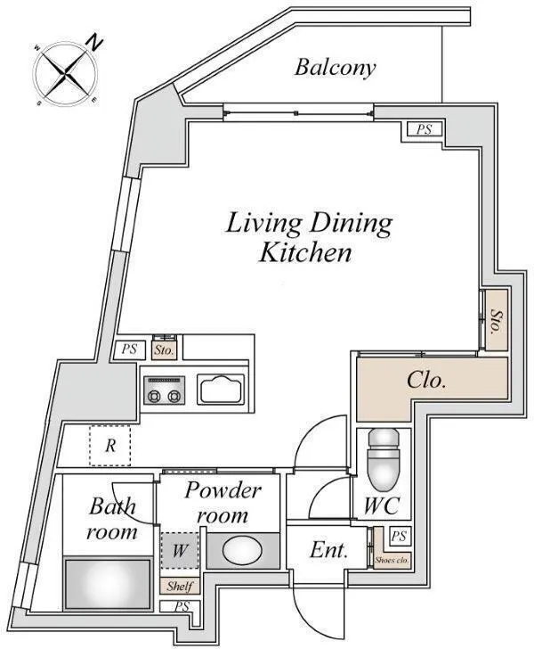 Central Crib Roppongi I - Floor Plan - ["Plan", "Diagram", "Floor plan"]