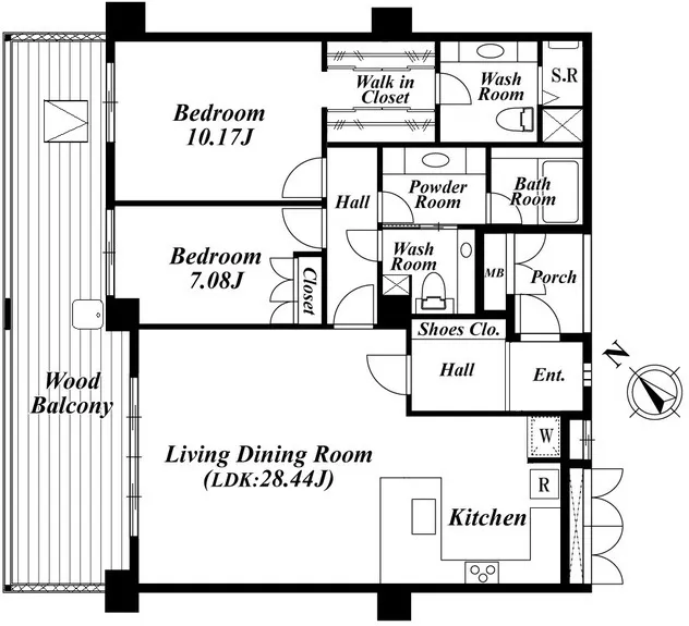 Garden Higashigaoka - Floor Plan - ["White", "Plan", "Diagram"]
