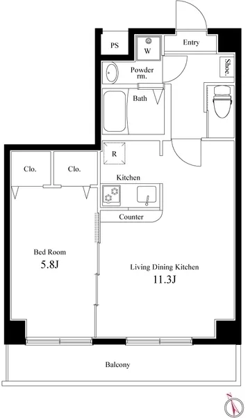 Ravient Asakusa Kototoi - Floor Plan - ["White", "Plan", "Floor plan"]