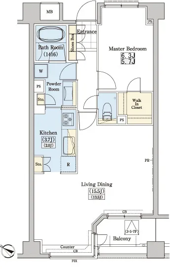 RESIDIA Tower Kami-Ikebukuro (Park Building) - Floor Plan - ["Plan", "Diagram", "Floor plan"]