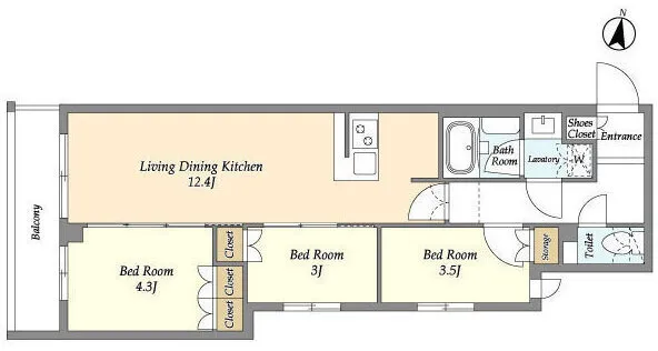 Asyl Court Nerima Nakamurabashi - Floor Plan - ["White", "Floor plan", "Diagram"]