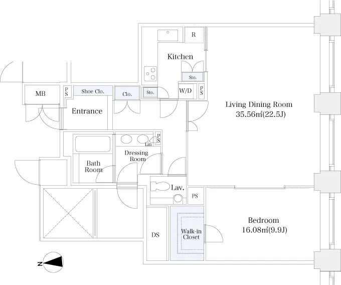 La Tour Shibakoen - Floor Plan - ["White", "Diagram", "Plan"]