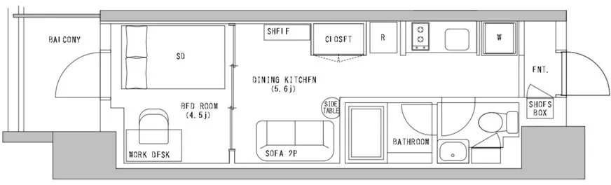 Hmlet Suitengumae - Floor Plan - ["Plumbing fixture", "Bathroom", "Sink"]