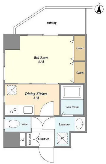 Shell Nakano Yayoicho - Floor Plan - ["White", "Floor plan", "Diagram"]