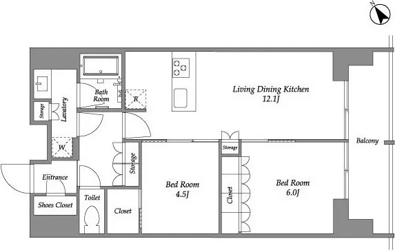 Season Flats Omorinishi - Floor Plan - ["White", "Diagram", "Technical drawing"]