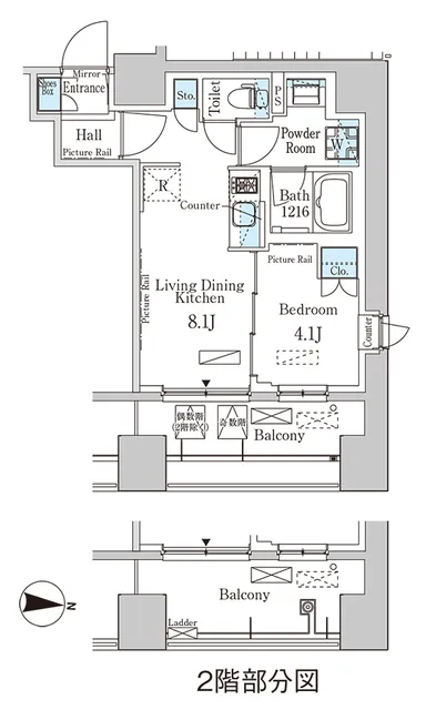 Park Axis Kagurazaka / Waseda-Dori - Floor Plan - ["Schematic", "Rectangle", "Font"]