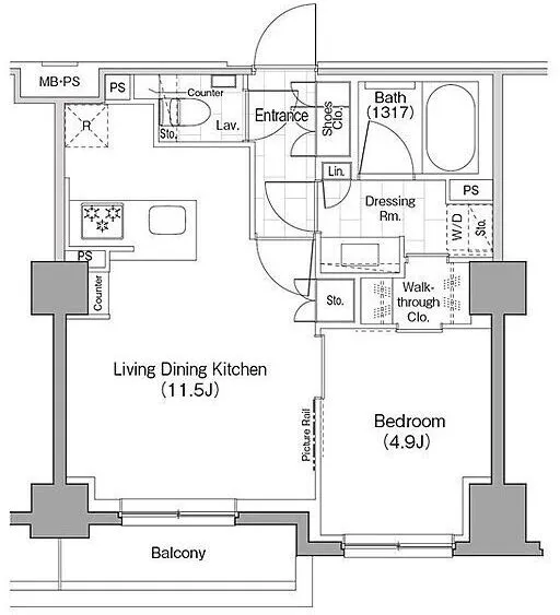The Park Habio Shinjuku - Floor Plan - ["White", "Diagram", "Plan"]